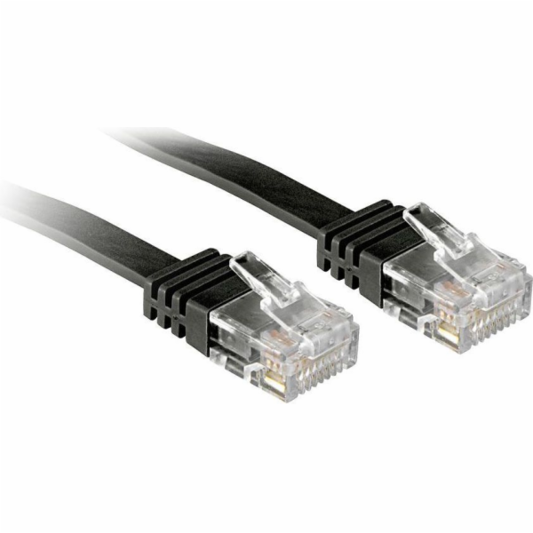 Lindy Patchcord RJ45, 3M, Flat, Black (47523)