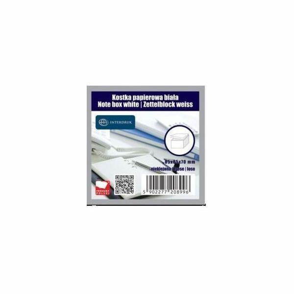 Interdruk Paper Cube White 85x85x70 mm Undecable (203798)