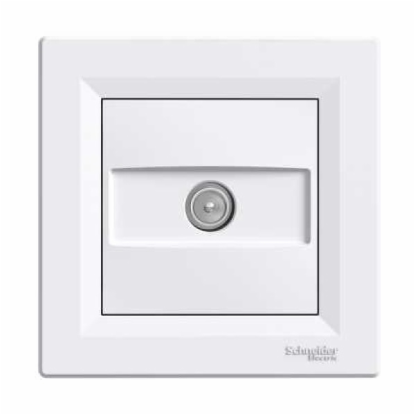 Schneider Electric Anténní hnízdo Asfora TV 1DB WHITE - E...