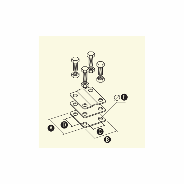 Elko-bis Universal Branch Connector s reliéfem 57x57x30mm...