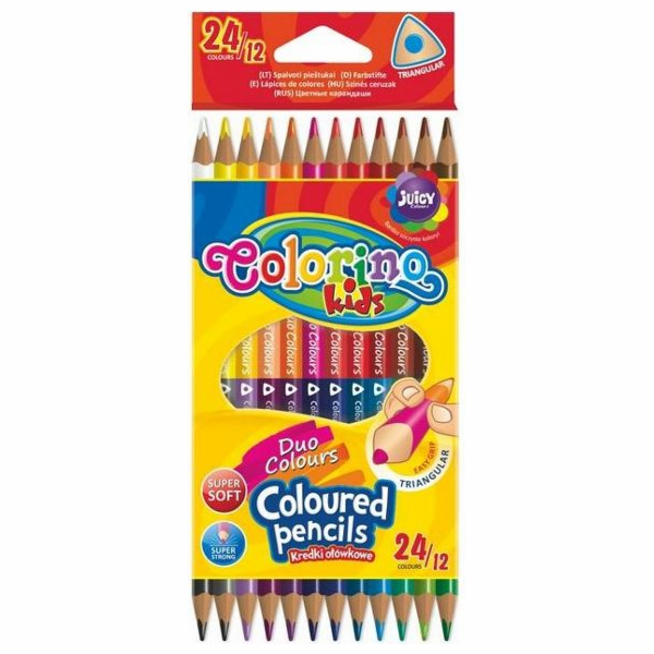 Oboustranné barevné tužky COLORINO 33046PTR, 24 barev