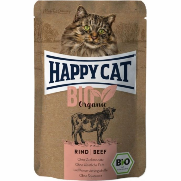 Happy Cat Bio Organic, Adult Cat Food, Mokré, hovězí maso...