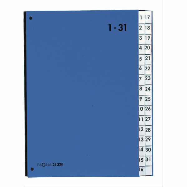 Pagna Figneing Figting Color 32 Fächer 1-31 Blau
