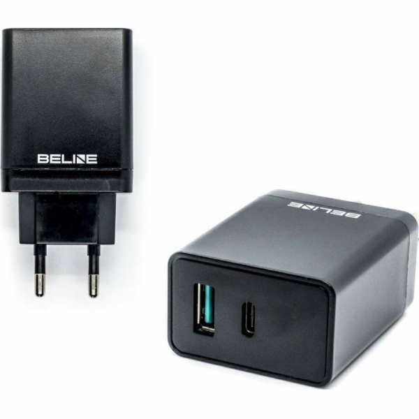 Beline Charger síť. Beline 1XUSB a 1XUSB-C 5A 18W BLACK/B...