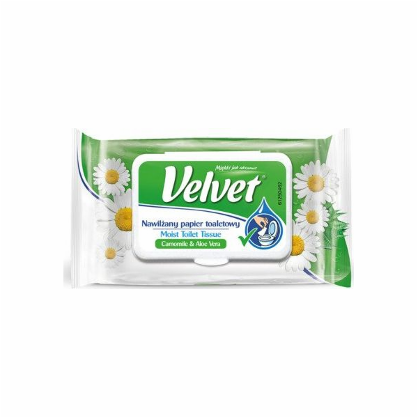 Sametový celulóza toaletní papír Velvet Rum aloe, zvlhčen...