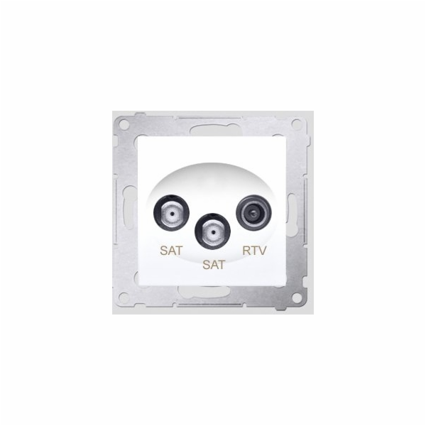 SIMON 54 MODULE WHITE RTV-2XSAT 1DB SOCKET