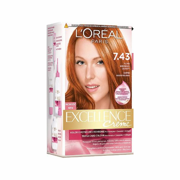 L Oreal Paris Excellence Creme 7.43 Blond Copper Golden (...