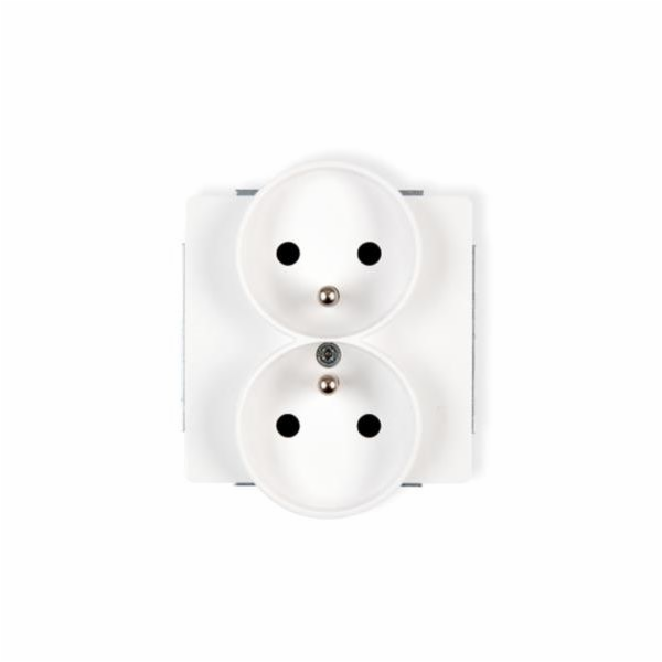 Zásuvka Karlik Deco, bílý modul 2x - DGPR -2Z