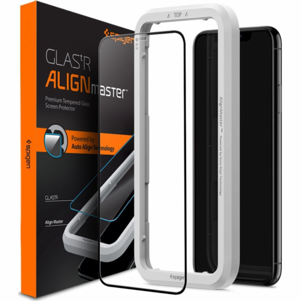 Spigen Tempered Glass Spigen Alm Glass FC iPhone 11 Black
