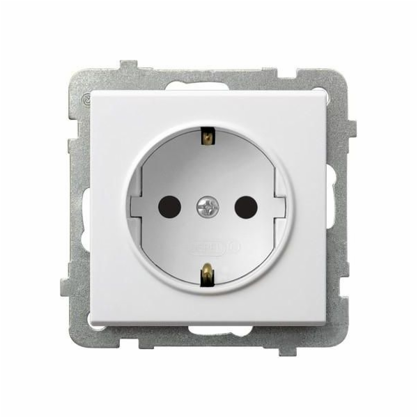 Ospel Socket Sonata single schuko bílá (GP-1RS/m/00)