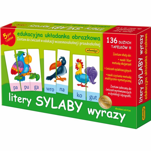 Adamigo Letters of Slabilable Words - Vzdělávací obraz ob...