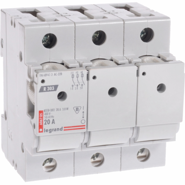 R303 Fuse Disconnector D02 20A 3P 4.5M 400V AC