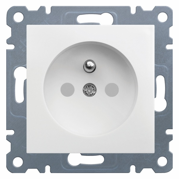 Hager Polo Single Socket Lumina2 Z/U 16A Vie bílých konta...