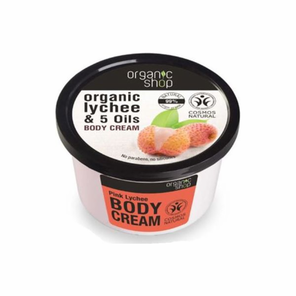 Organic Shop Body Cream - Dry a citlivá kůže růžová lyche...
