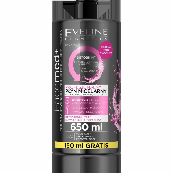 Eveline obličejová micélalrny tekutina 650 ml