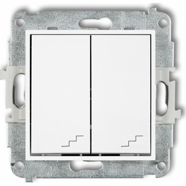 Karlik Mini Dvojitý schodišťový konektor bílý (MWP-33)