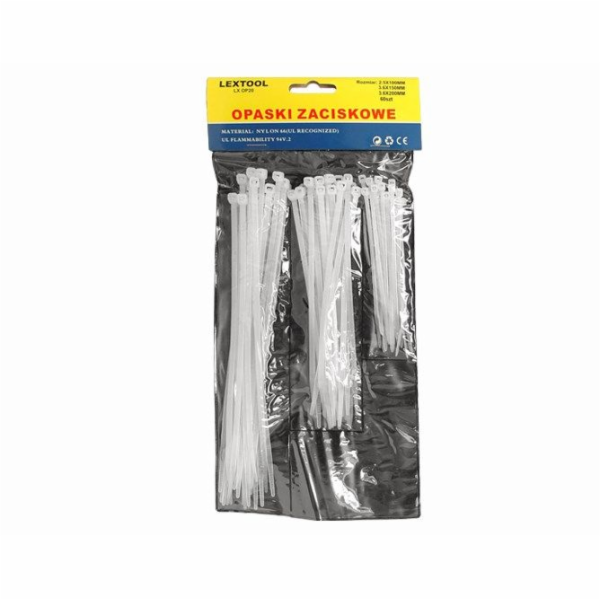 Lextool organizér Clamp band White 60 kusů (LXOP20)