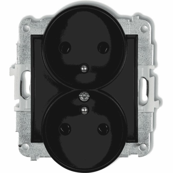 Karlik Mini Double Socket s/u s výňatky Black Mat 12MGPR-2ZP