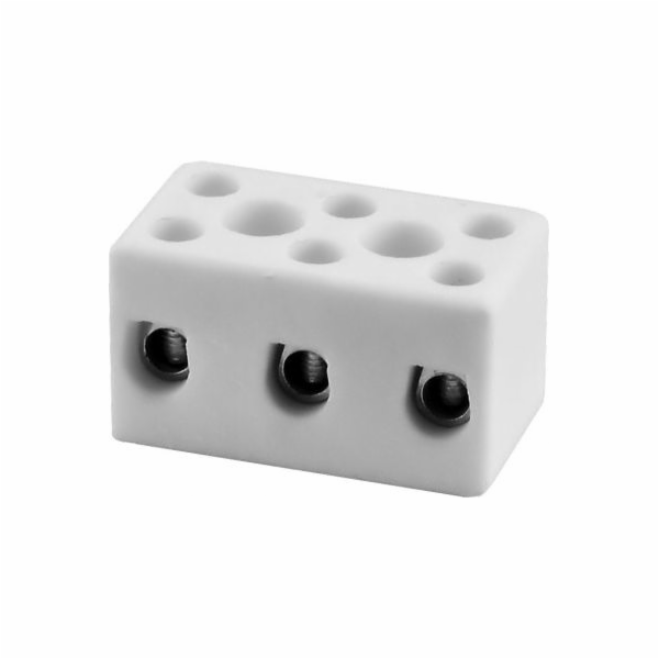 SIMET Porcelánové vlákno 10mm2 3-Tychy bílé CPO-15A-3P (8...