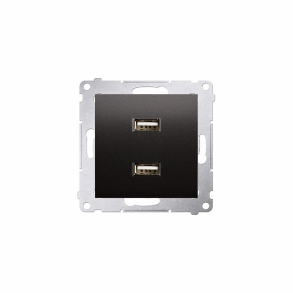 Kontaktní Simon Simon 54 Charger 2xusB 2.1A 5V/DC Anthrac...