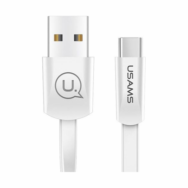 USB USAMS DJAMS kabel U2 USB-C 1,2 m bílý/bílý/bílý SJ200...