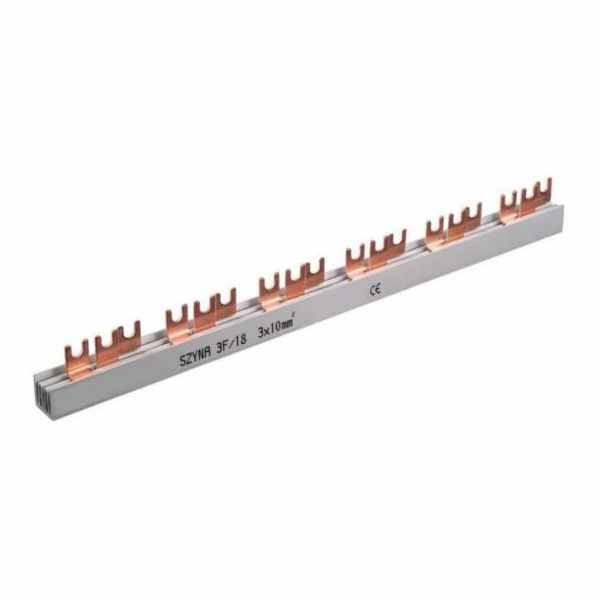 PAWBOL propojovací kolejnice 3p 63a 10mm2 vidlice 18Mod. ...
