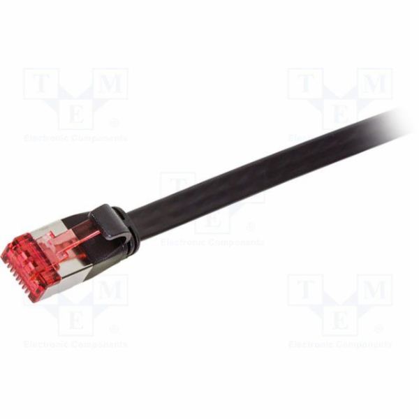 LogiLink Patchcord Flat U/FTP, Cat 6A, 0,5 m, černá (CF20...