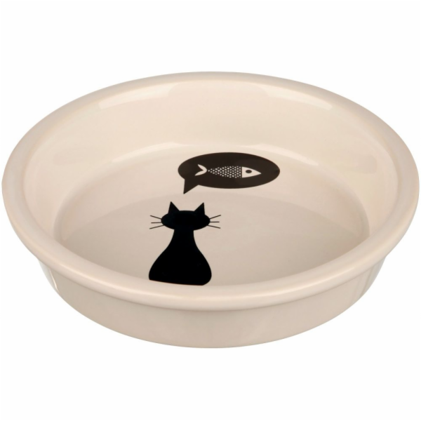 Trixie keramická mísa, kočka, 0,25 l/12 cm, bílá