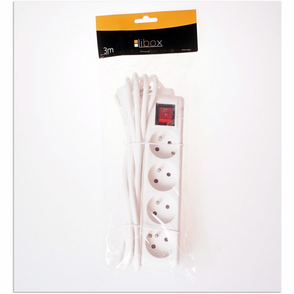 Libox Power Strip 4 Sockets 1,5 m White (LB0083-1.5)