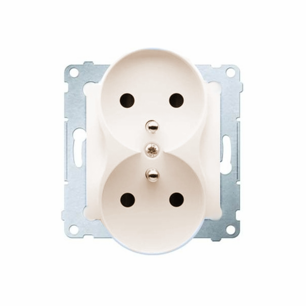 Kontaktní - Simon Simon54 Socket Double Z/U 16A IP20 s kr...