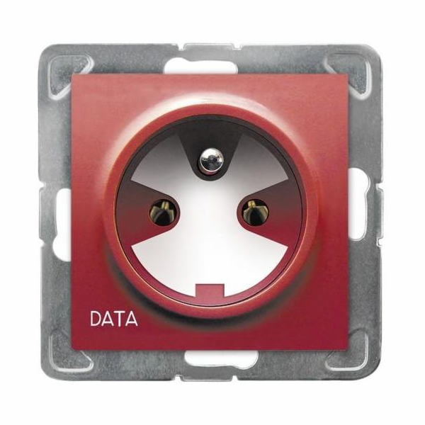 Ospel Single Impsiment Socket s datem uzemnění s bílým kl...