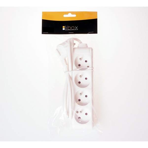 Libox 4 zásuvky, bílá, 1,5m (LB0082-1,5)