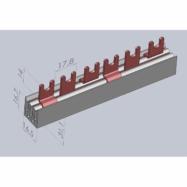 Spojovací kolejnice Eti-Polam IZ12/3F/54 3P 80A 12MM2 A F...