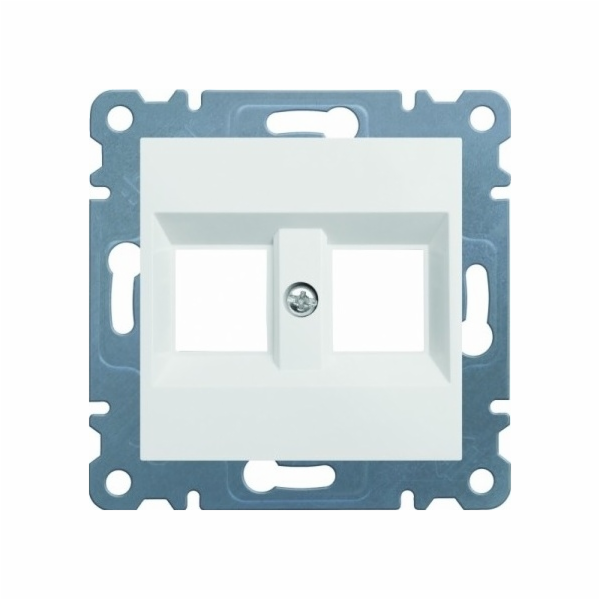 Hager Double Keystone Jack deska bílá LUMINA2 - WL2320