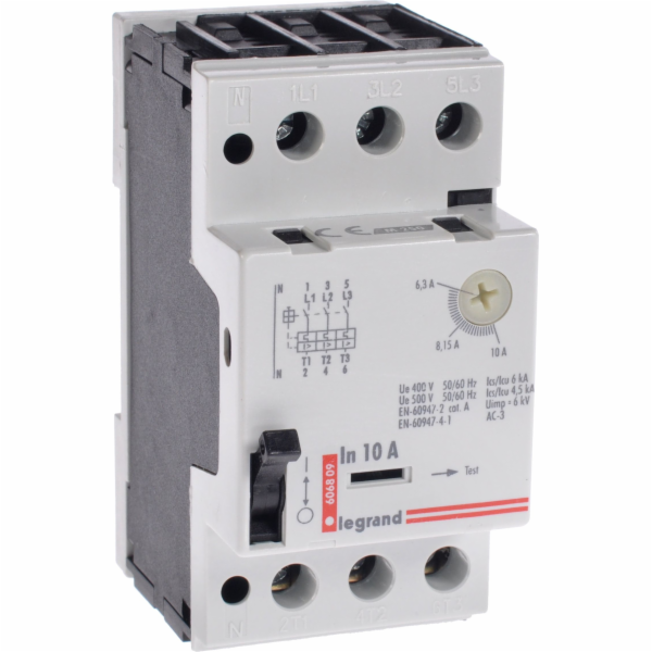 Legrand Motor Switch 3P 4kW 6,3-10A M 250 10 606809