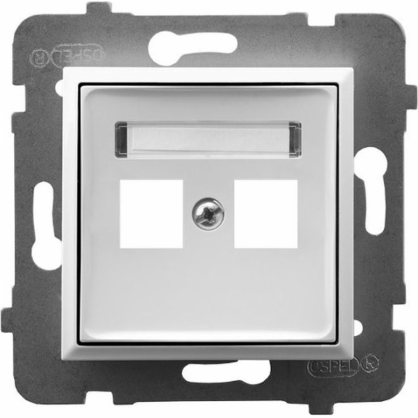 Ospel Aria Double Keystone Socket Housing Simple White GP...