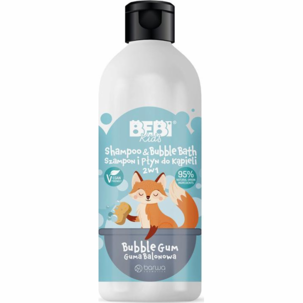 Barevný šampon BEBI Kids a 2in1 Bath Liquid - Balloon Gum...