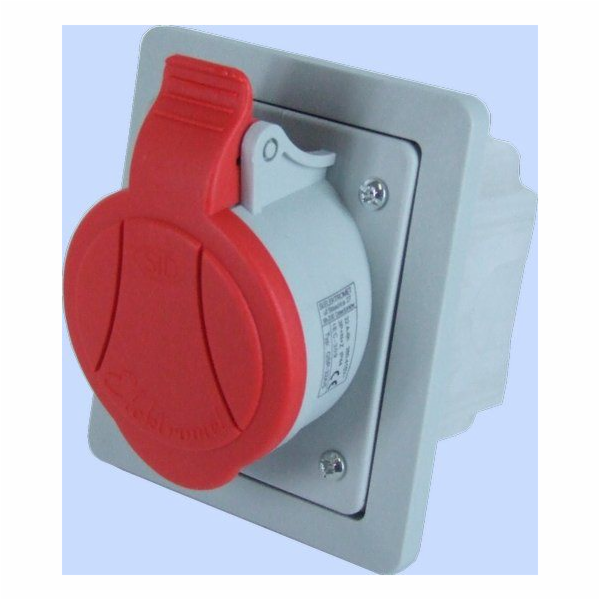 Elektromet Zásuvka šikmá s červeným rámečkem GSP-32/5 5P ...