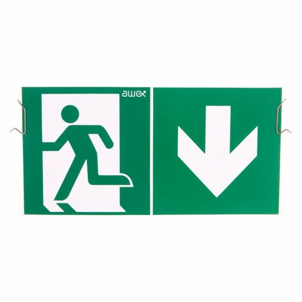 AWEX Plexa EXIT P + montážní pružiny + piktogram PU31 PU4...
