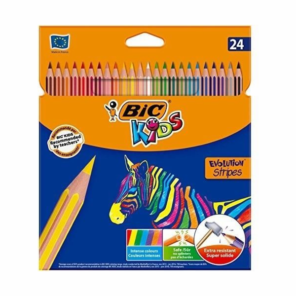 BIC Eco Evolution Stripes 18+6 barev (950525)