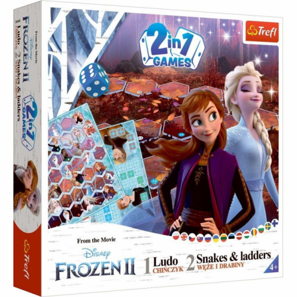 Trefl Game 2v1 Chinese Snakes and Ladders Frozen 2