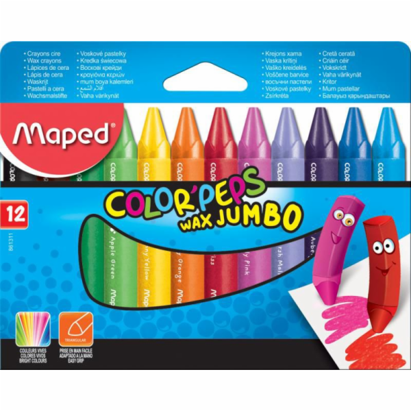 Pastelky Maped Colorpeps Jumbo 12 barev (206032)