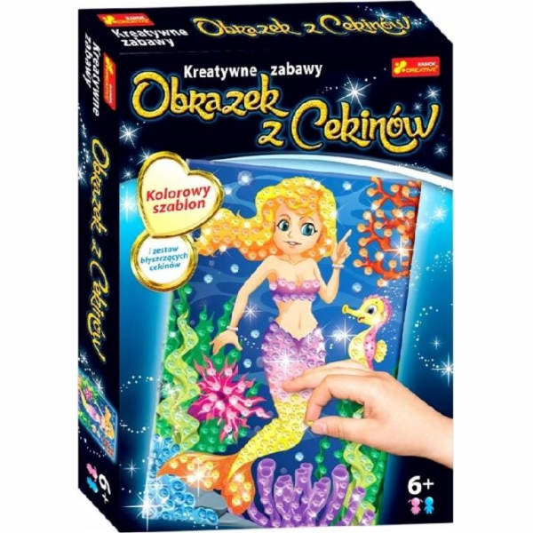 Ranní flitrový obrázek. Mořská panna