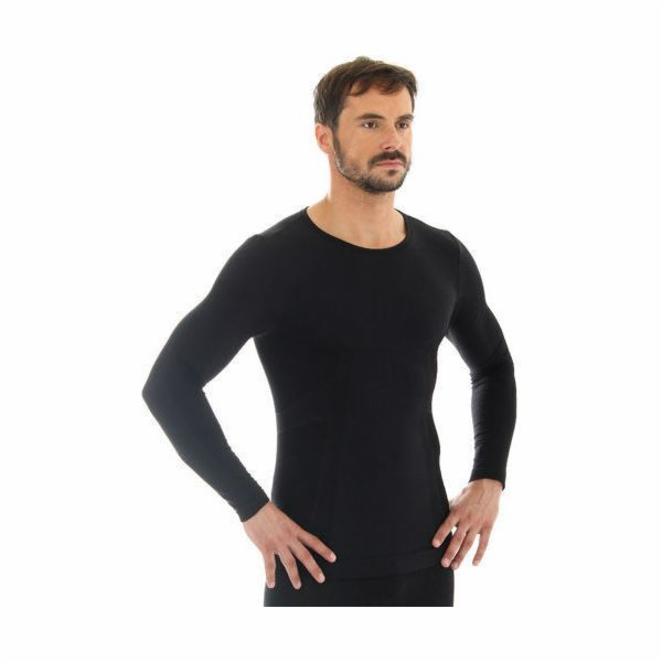 Brubeck Pánské tričko s dlouhým rukávem COMFORT WOOL, gra...