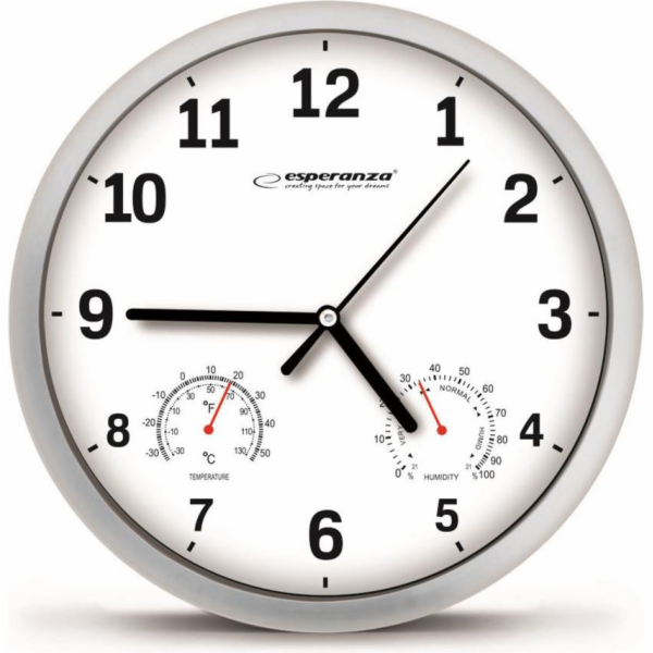 Esperanza Wall Clock Lyon White (EHC016W)