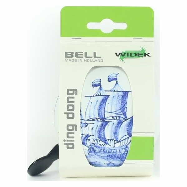 Bicycle Bell Fork Ding Dong Delft Blue Sailing Boat Gloss...