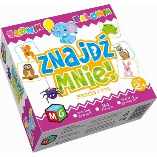 Multigame Find me Front and Back - Elephant Balloon