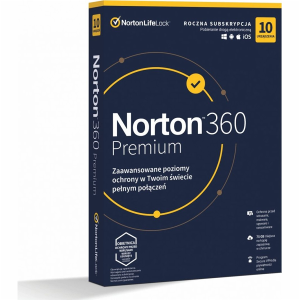 Zařízení Norton 360 Premium 10 12 měsíců (21408749)