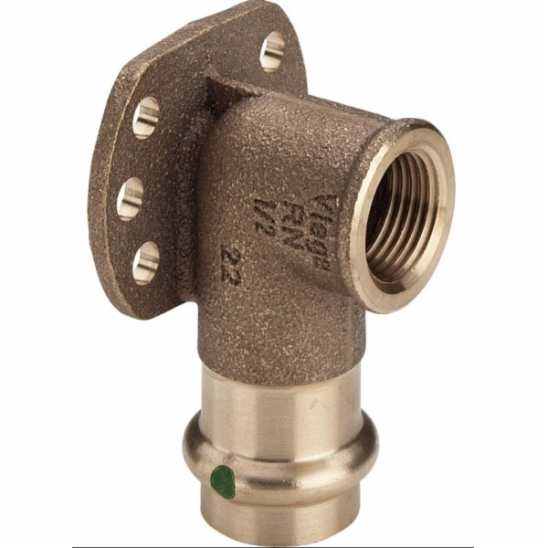 Koleno Viega s nástěnnými konektory s SC-Contur 18 mm x G...