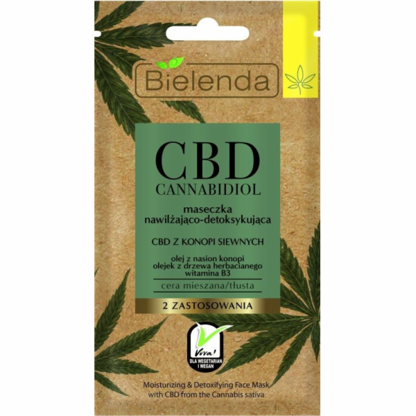 Bielenda CBD Cannabidil zvlhčující a dexikující maska ??8G